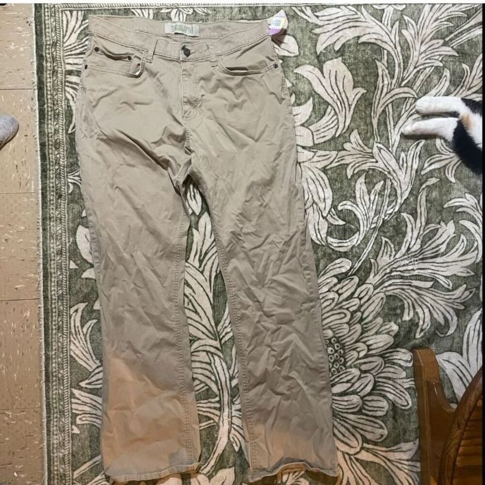 Brand New Wrangler Straight Leg Fit Flex Tan Khaki Work Pants, 95GRWFA, 32W 30L